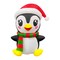 GOOSH 5FT Christmas Penguin Inflatable with Santa Hat, Scarf, and LED Lights